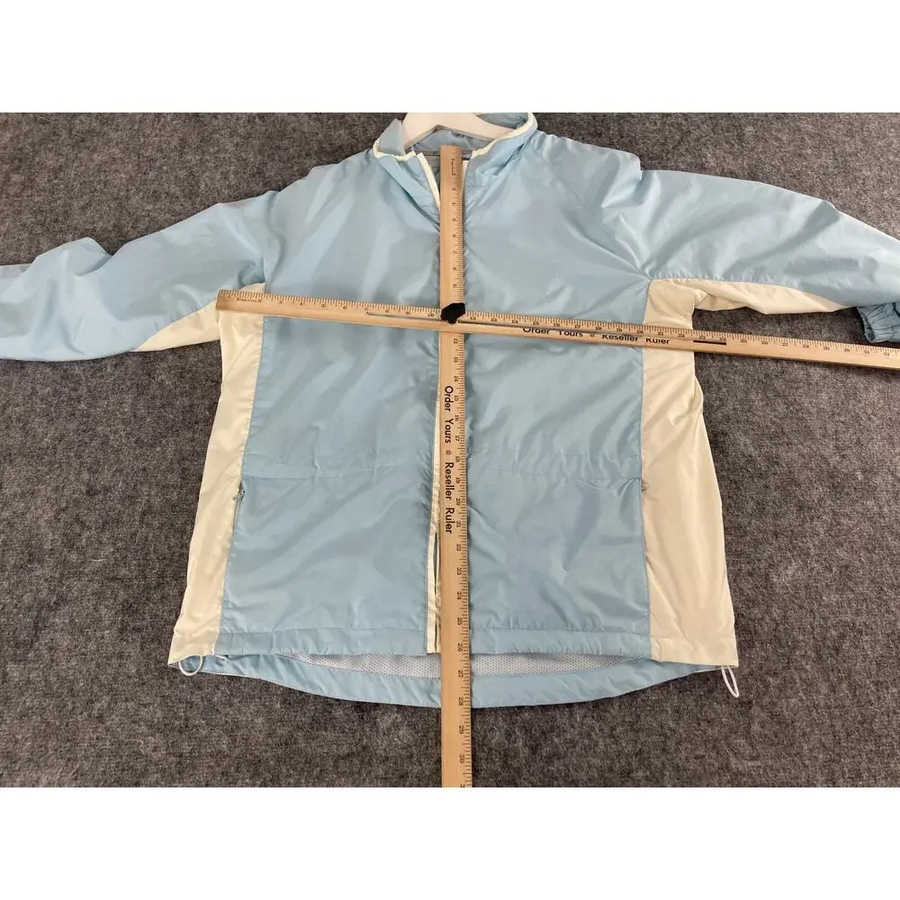 Sunderland Of Scotland Jacket Mens Medium Blue Windbreaker White Full Zip N242